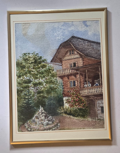 Aquarell schwarzwaldhaus - aquarell, (