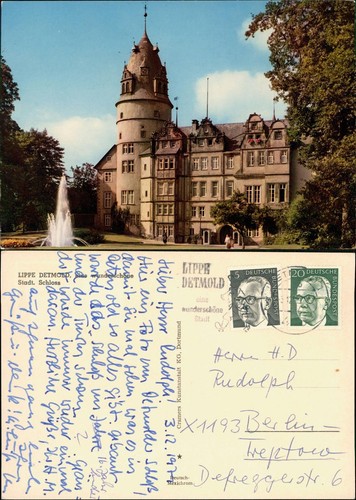 Ansichtskarte detmold lippe - ansichtskarte,