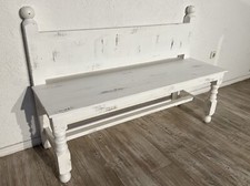 Sitzbank Küchenbank Massivholz Weiß Shabby Chic Landhausstil