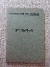 SPD, Arbeiterbewegung Mitgliedsbuch Beitragsmarken 1932 Mitgliedsausweis Berlin