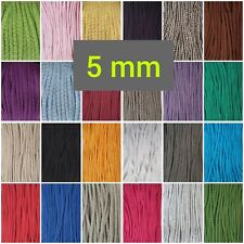 Baumwollkordel Ø 5mm Kordel Baumwolle Schnur 1m 2m 5m 10m Meterware 25 Farben