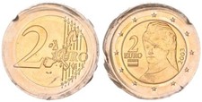 Fehlprägung 2 Euro 2003 Österreich dezentriert ohne Riffelr.    97282