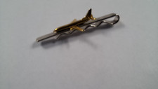 Kravattenspange Krawattenklammer mit Flugzeug Jet vergoldet 55mm