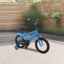 14 Zoll Kinderfahrrad mit Stützrädern für 3-4 Jahre Jungen Classic Bike Blau NEU