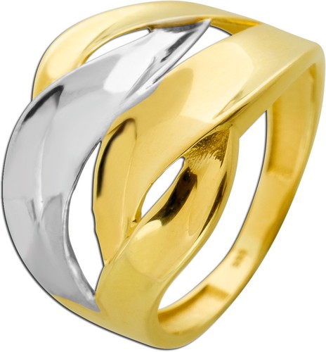 Bicolor damenring gold - damenring,