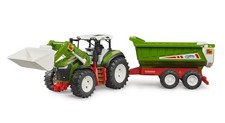 Bruder 03452 Roadmax Traktor mit Frontlader und Kippanhänger