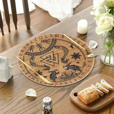 1x RUND Valknut Rabe Holz