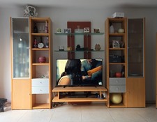 Wohnwand Hülsta Now 1! in Buche, guter Zustand