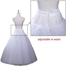 Weiß Neu kein ringe 3 Wchicht petticoat Unterrock Hochzeit Krinoline Reifrock MB