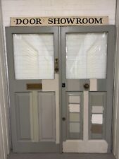 Große gebrauchte französische Einzeltüren aus Glas Holz 2130 x 1715 mm