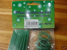 Pflanzenbinde-Set, 100 Bindedrähte mit 100 Pflanzringe 