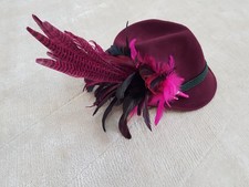 Bayrischer Damen Trachtenhut lila Gr. 58 zum Oktoberfest oder zum Fasching