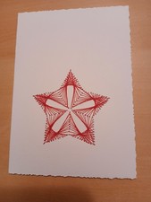 Glückwunschkarte Fadengrafik