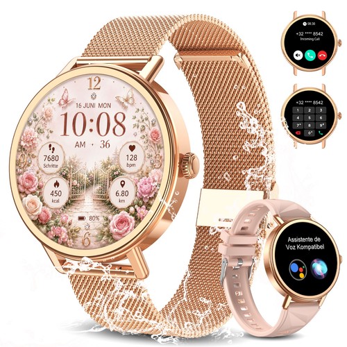 Smartwatch damen gold mit - smartwatch,