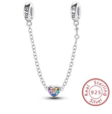 925 Silber Sicherheitskette mit Charm – für Pandora & mehr, versch. Modelle 🤍