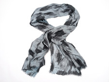 MARC CAIN Halstuch Schal Sommer Dünnes Tuch Blau/Grau/Schwarz Groß 70 x 200 cm