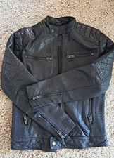 Edgy biker lederjacke - be, *
