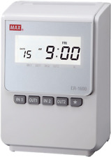 Stempeluhr Stechuhr  MAX ER-1600230V 0,2A Zeiterfassungsgerät Elektronisch Top