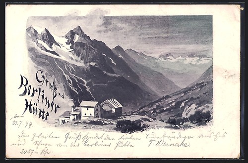 Künstler berliner hütte - künstler-ak,
