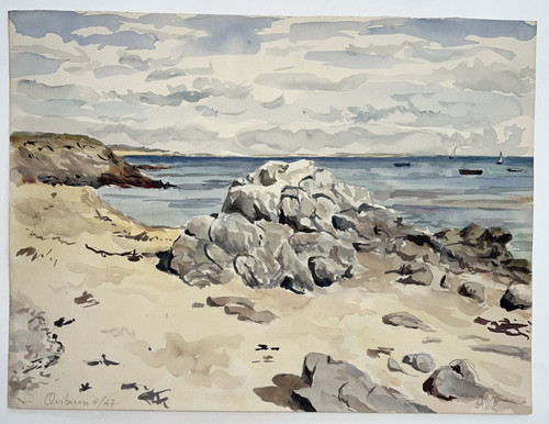 Quiberon bretagne aquarelle - quiberon,