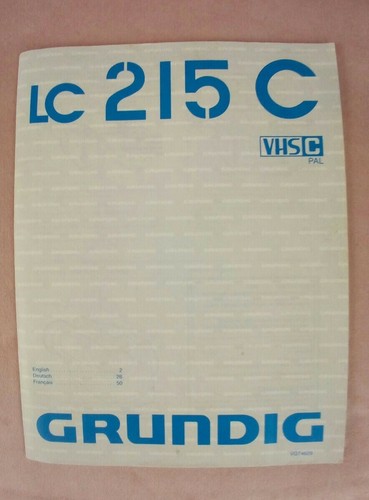 Grundig 215 camcorder - c,