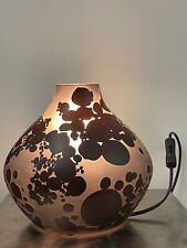 2 Nachttischlampen, Retrostyle, Glas, handmade, dunkelbraun