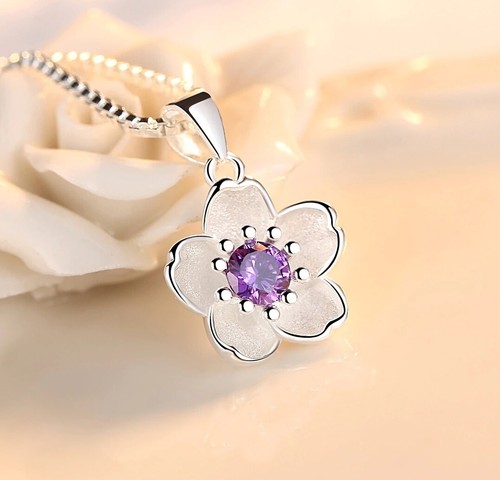 Damen halskette blume zirkon - halskette,