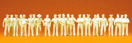 Preiser figuren unbemalt - unbemalt, 1:87