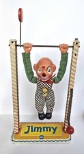 ANTIK - VINTAGE - RETRO: BLECHSPIELZEUG VON ARNOLD - JIMMY der CLOWN am Reck