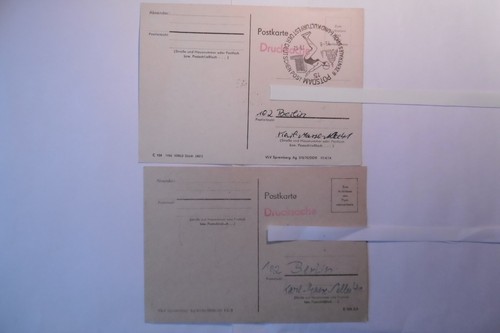 2xpostkarte sonderstempel - 2xpostkarte,