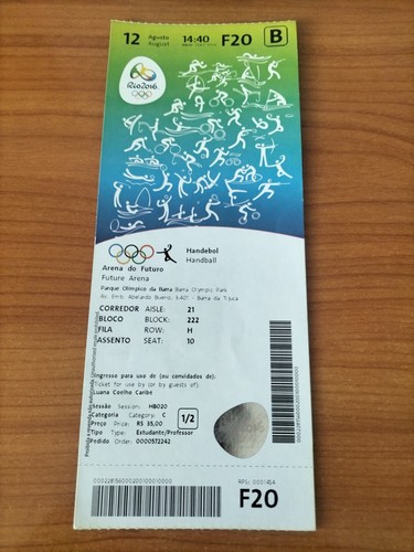 Used ticket olympic 08 - used,