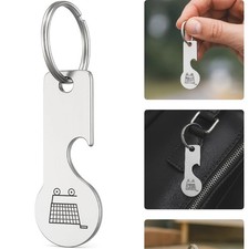 Sleek Silver Trolley Token Key