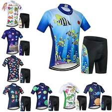 Fahrradbekleidung Kinder Radtrikot Kurzarm Fahrradshorts Sommer Radtrikot Set