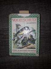 DDR Kartenspiel Vogelschutz Quartett kompl. Pössneck, Altenburger Spielkarten`64