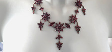 Jugendstil collier granat - collier,