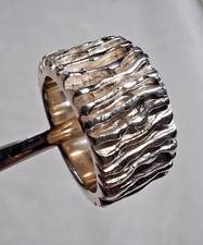 Ring Silber 925 modern Bandring massiv schwer Einzelstück  Gr. 55 / 17,5 mm