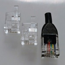 2x Thrustmaster T150 Pedalanschluss Stecker RJ12 6P6C Links zum selber crimpen