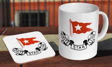 White Star Line - Keramik Kaffee-/Teetasse + passender Untersetzer