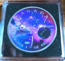 1oz Silber Maple Leaf Glowing Galaxy 2022, nur 500 Stück, RCM Canada 