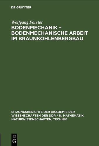 Wolfgang förste bodenmechanik - wolfgang,
