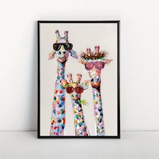 Leinwanddruck giraffe - leinwanddruck,