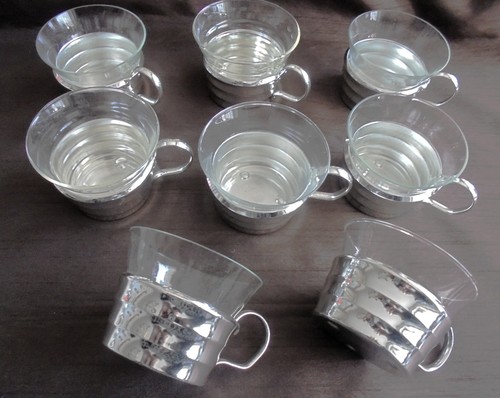Vintage teegläser mit 8 - ,