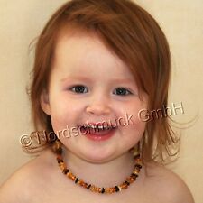 Bernstein Zahn Kette Bernsteinkette Babykette ab 36 Monate Kinder Baby Amber kid