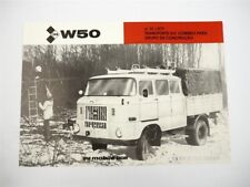IFA W50 L BTP LKW Ausführung Bautrupp Prospekt Ludwigsfelde DDR 1981 Spanisch