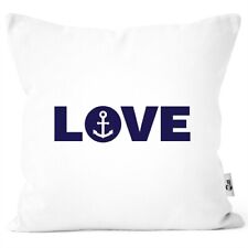Kissenbezug Love mit Anker
