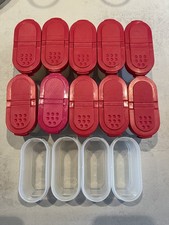 TUPPERWARE 14 Gewürzzwerge rot Streudose 120 ml Streuer Box Behälter Dose