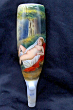 alter Porzellan Pfeifenkopf, Erotik, Mädchen Puttis Amor um 1900 handgemalt !!!