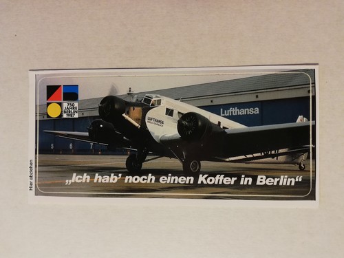 Aufkleber lufthansa ju - -,
