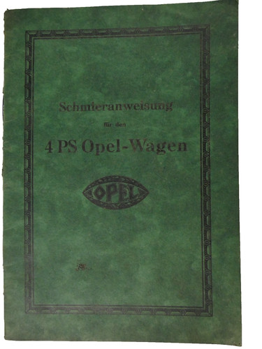 Opel schmieranweisung für den - opel,