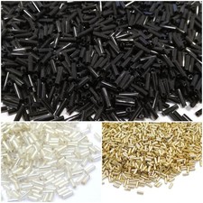 Stiftperlen 4mm Rocailles 100g Glasperlen Röhre Schmuck Basteln Glass Beads